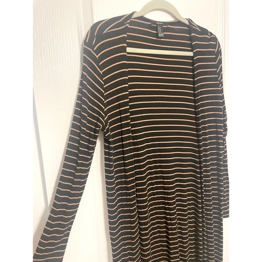 Forever 21 striped duster cardigan - Picture 2 of 5